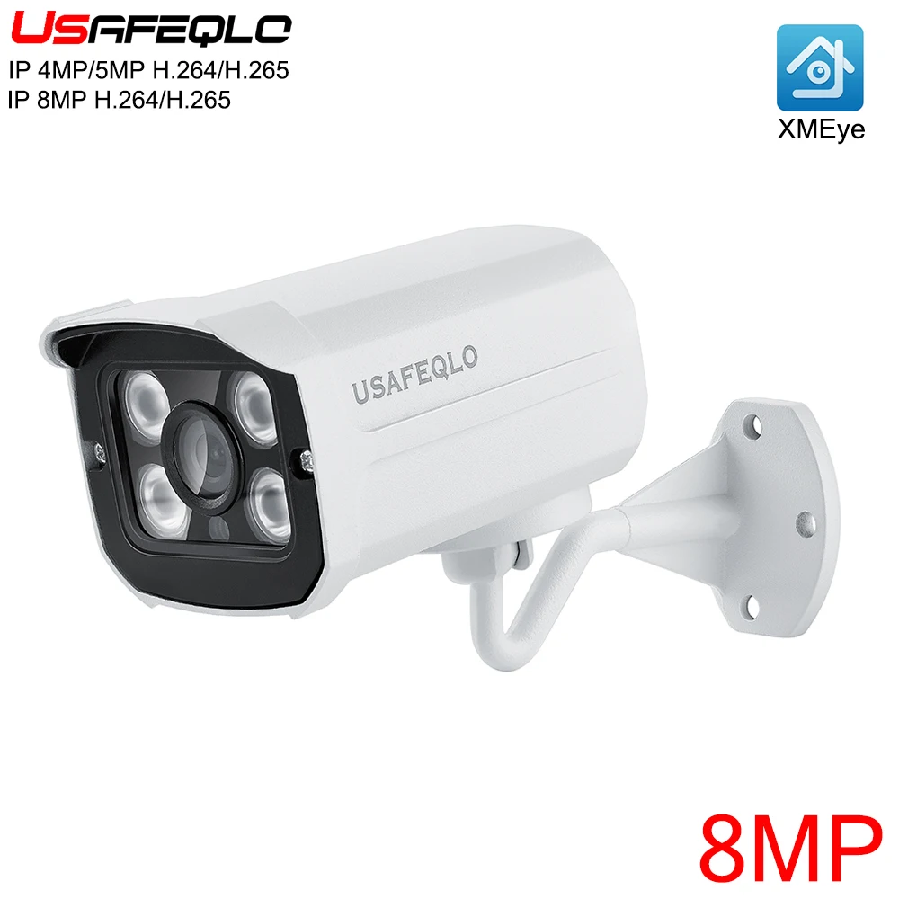 Ultra HD Bullet IP камера наружная 8MP 4K камера для наблюдения, безопасности, видео камера, IP ИК ночного видения, обнаружение движения, оповещение, запись