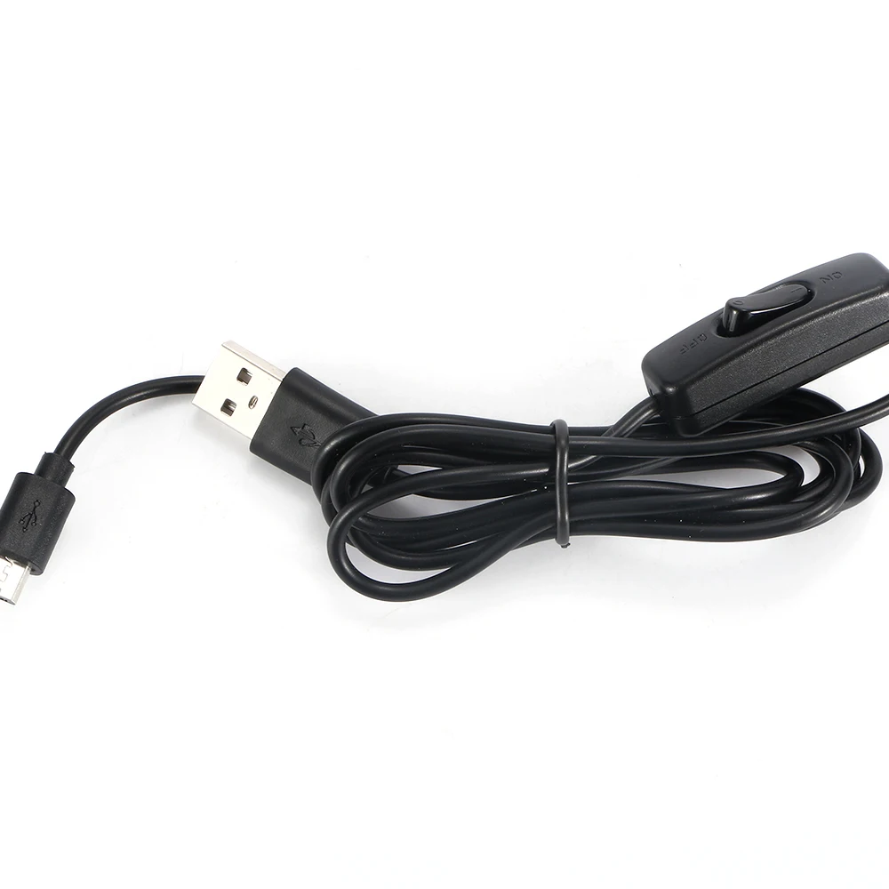 1 шт. Универсальный черный кабель питания USB Micro 5 м для Raspberry Pi с переключателем