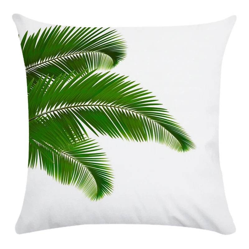 Наволочка с тропическими листьями наволочки ладони декоративные из полиэстера