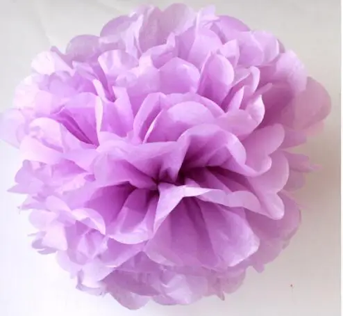 light purple Govaz Свадебные украшения Аксессуары для мероприятий 20, 25, 30 см помпоны из бумаги салфеток Бальные вечерние принадлежности для детского дня рождения - Цвет: light purple