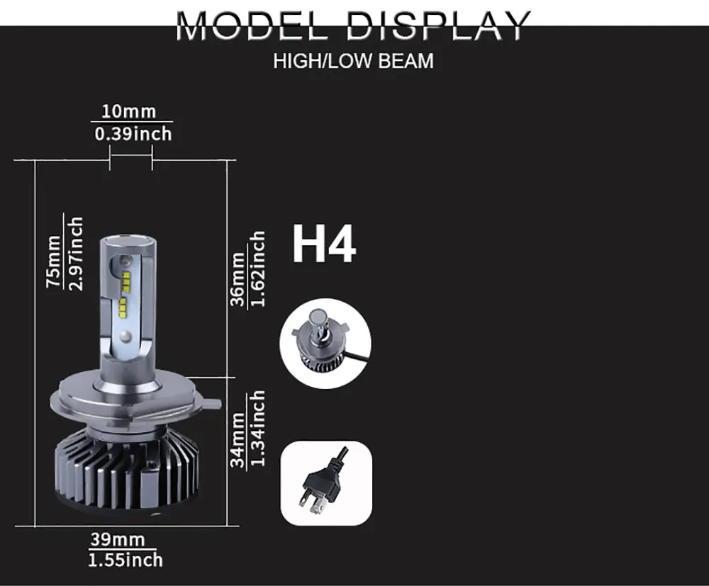 Super Bright H7 Mini Led Headlight Bulbs H4 H1 H11 H8 H9 9005 HB3 H10 9006 HB4 9012 HIR2 Hi-Lo Beam Auto Headlamp Light Canbus