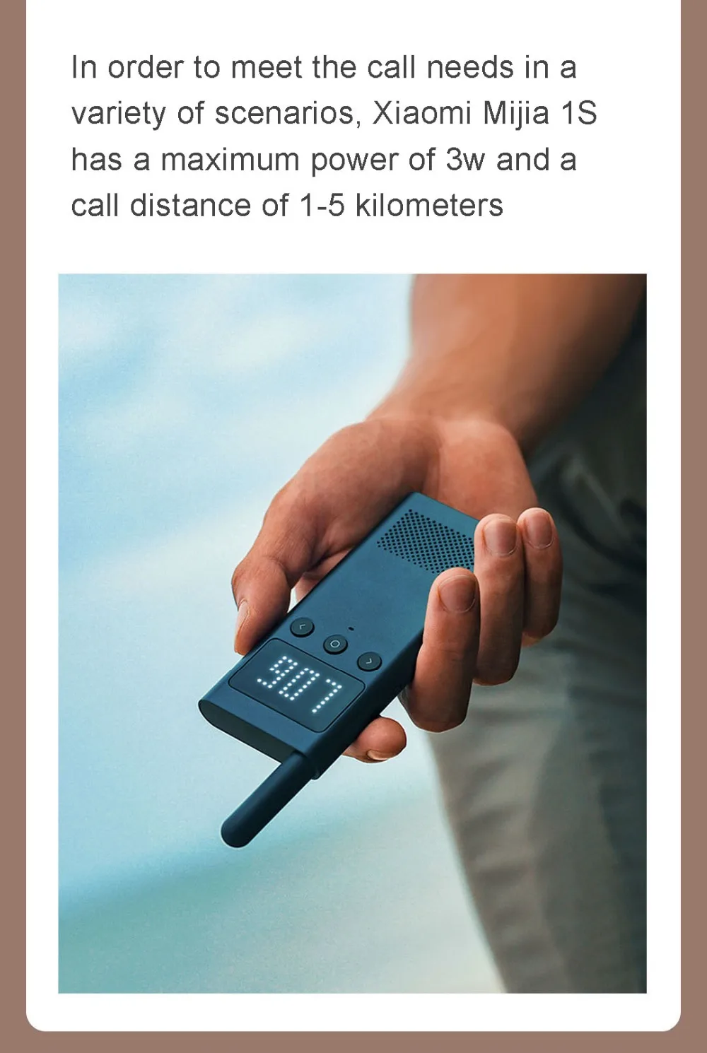 Xiaomi Mijia Walkie Talkie 1S 20 каналов 430-440 МГц двухстороннее радио Смарт Bluetooth переговорные USB зарядка приложение расположение поделиться