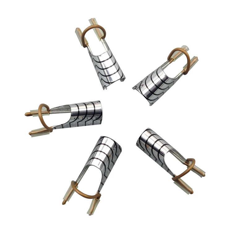 LCJ 5 шт./компл. многоразовая двойная Серебристая форма для ногтей акриловая Форма