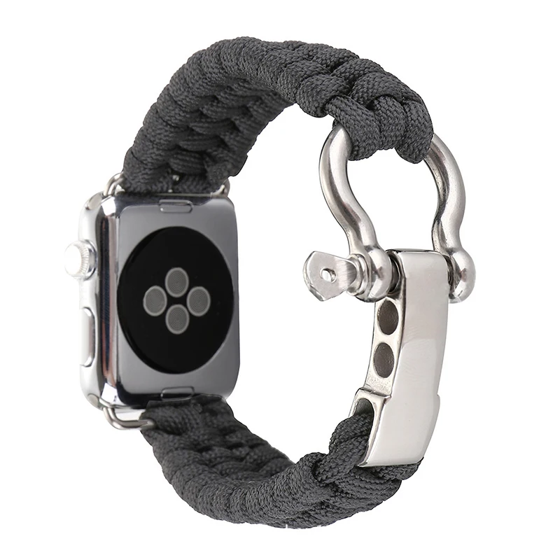 Тканый нейлоновый ремешок для apple watch series 4 42/38/44/40 мм парашютный шнур часов iwatch
