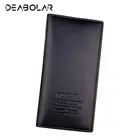 (WOERFU) Модный классический мужской мягкий длинный кошелек из искусственной кожи, брендовый клатч с держателем для карт, мужской лучший подарок