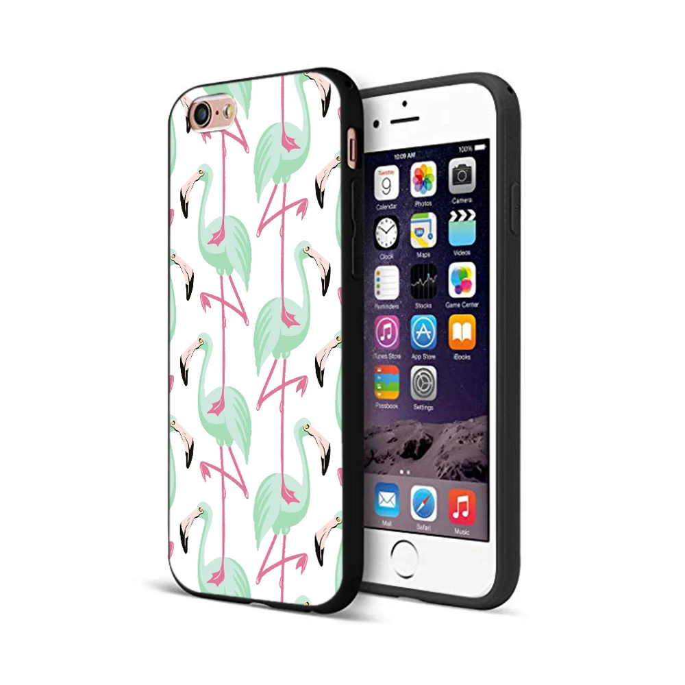 Black tpu case for iphone 5 5s se 6 6s 7 8 plus x 10 silicone cover XR XS 11 pro MAX Lips Flamingo | Мобильные телефоны и