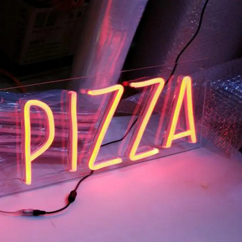 

custom neon sign led flex neon light sign board for coffee pizza shop