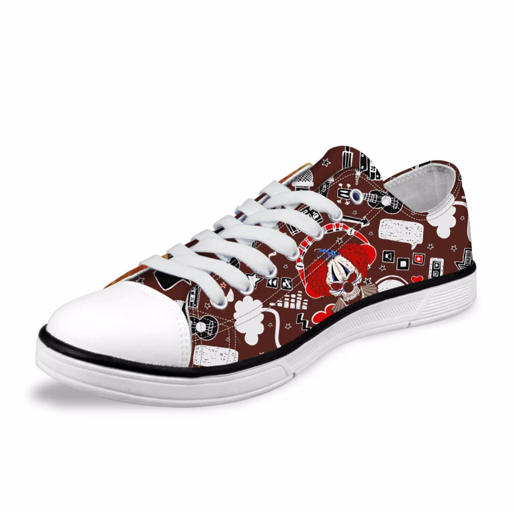Customized Fashion Skull Design Men Casual Vulcanized Shoes Flats Men's Classic Low Style Canvas Shoes for Teenage Boys Shoes