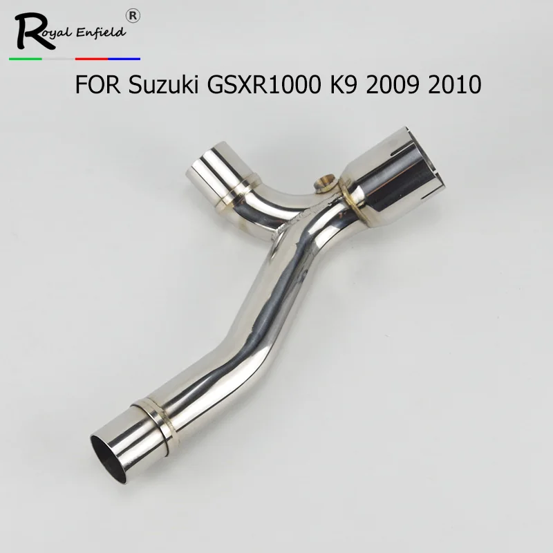 Motorbike Exhaust Catalytic Converter Cat Eliminator Mid Decat Y-Pipe For Suzuki GSXR1000 K9 2009 2010 GSXR 1000 Stainless Steel