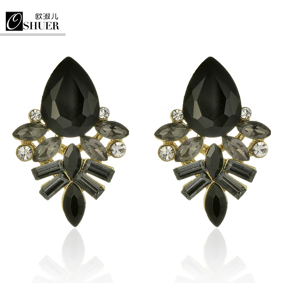 New arrive 6 colors Crystal earrings for women stud | Украшения и аксессуары