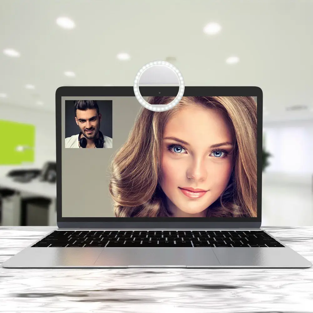 LED Tragbare Fotografie Flash Light Up Selfie Lichtlampe Telefon Ring licht Nacht video для iPhone X 8 Plus Samsung S9 S8|Переходники
