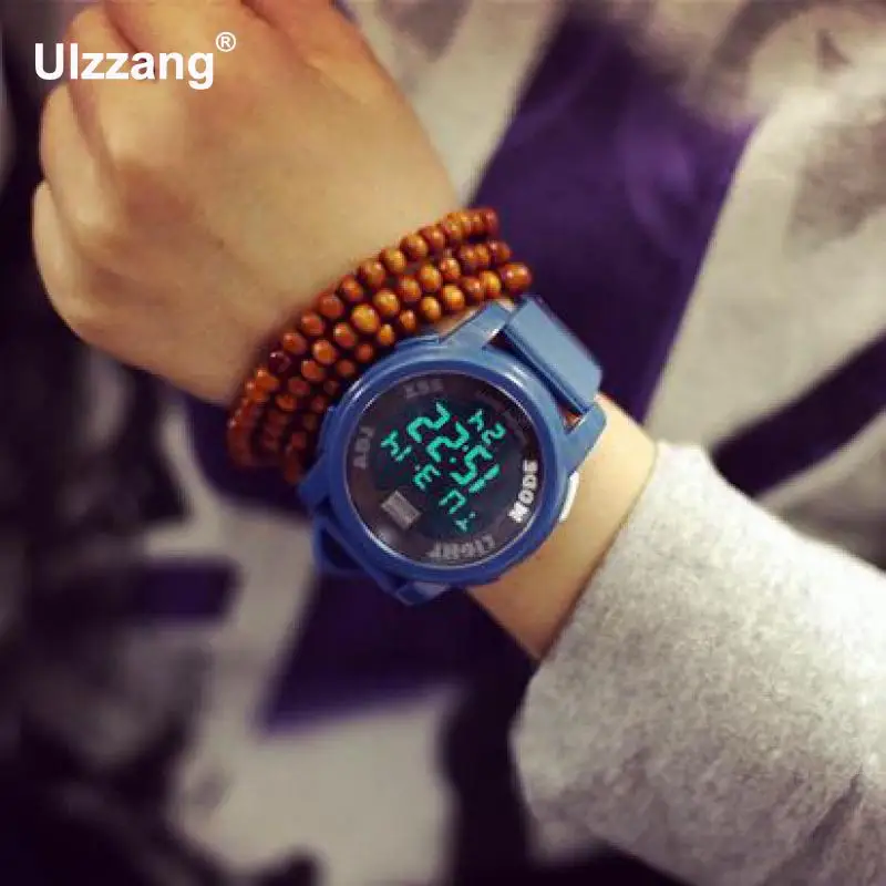 2018 Новое поступление LED Stop часы резиновые силиконовые мужские и женские для