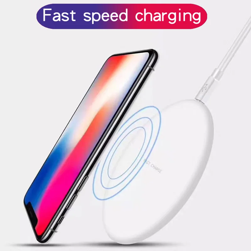 Быстрое беспроводное зарядное устройство Qi 9 В для iPhone X 8Plus 10 Вт беспроводная