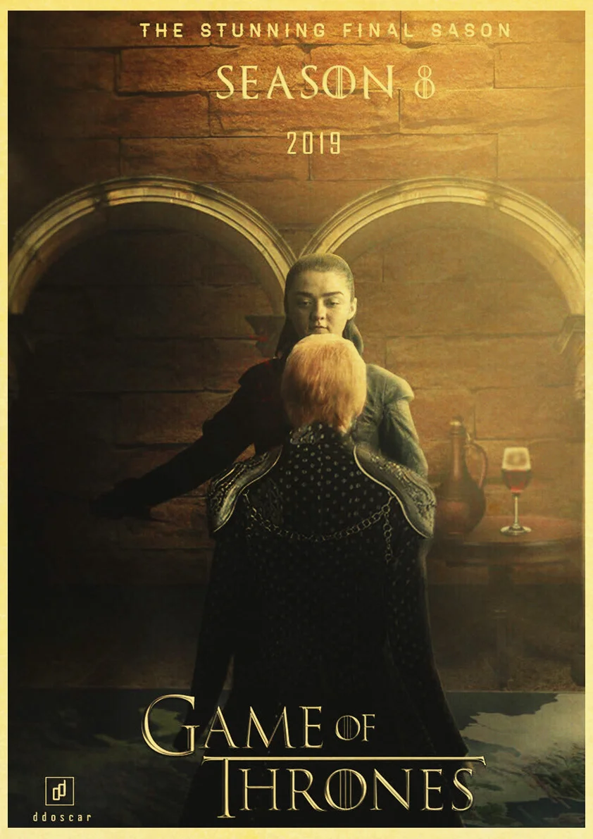 E144 Игра трона GOT Сезон 8 Джон Сноу постер фильмов в стиле винтаж для дома гостиной спальни настенный Декор печатная Картина Настенная живопись - Цвет: E144