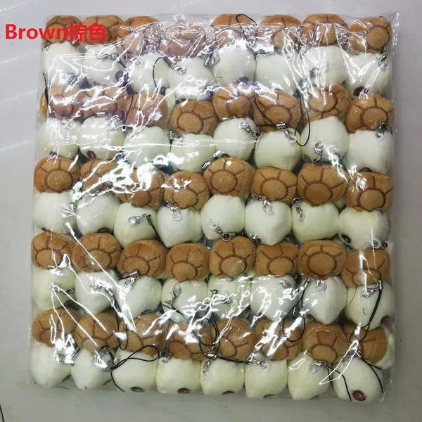 brown Kawaii 5 цветов Мини 6 см Новая набивная черепаха плюшевая игрушка, подарок брелок маленькая плюшевая игрушка Черепаха кукла; Детская плюшевая игрушка 60 шт./партия - Цвет: brown