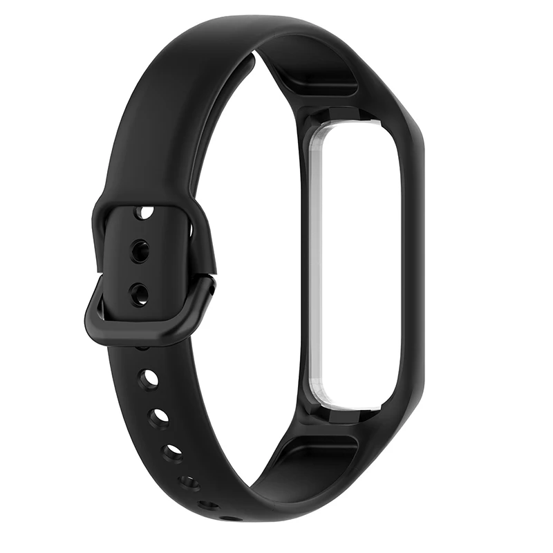 Черный Laforuta силиконовый ремешок для Galaxy Fit-e ремешок резиновый спортивный браслет для samsung R375 петля женский мужской фитнес-браслет - Цвет ремешка: Черный