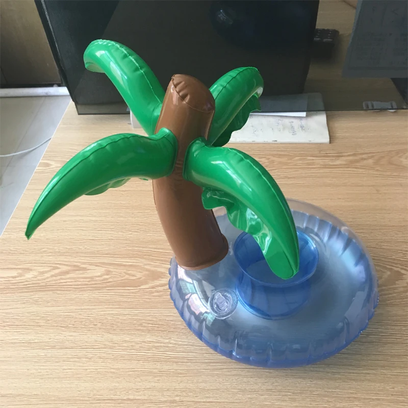 6 шт. надувная чашка для пивного напитка с кокосовым деревом Фламинго держатель