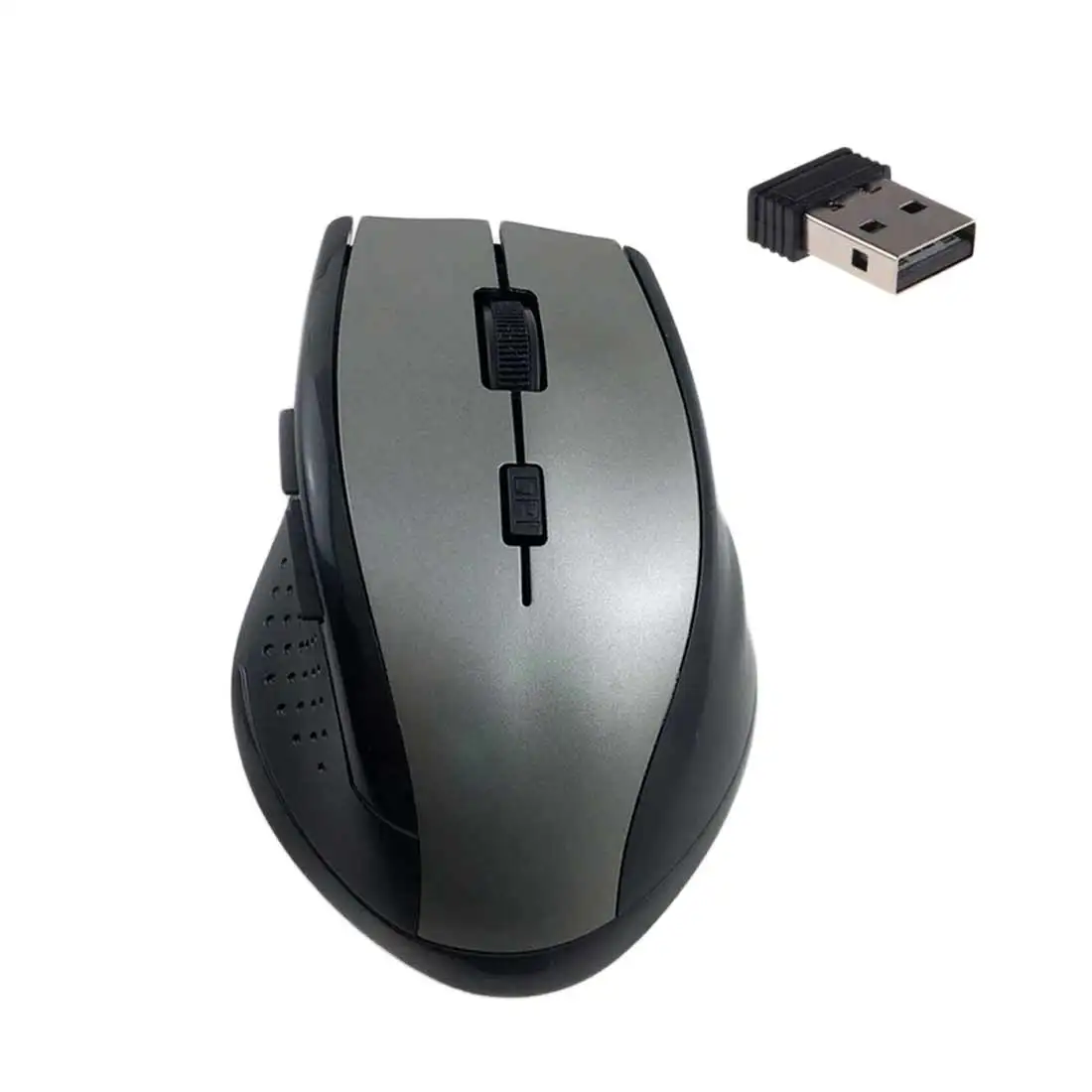 Rovtop USB игровая беспроводная мышь для геймеров 2,4 ГГц мини приемник 6 клавиш профессиональная компьютерная мышь геймерские мыши для компьютера ПК ноутбука - Color: Gray
