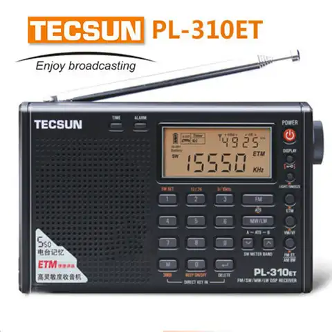 Оригинальный радиоприемник TECSUN PL-310ET FM AM MW SW LW DSP, портативный стереоприемник с короткими волнами
