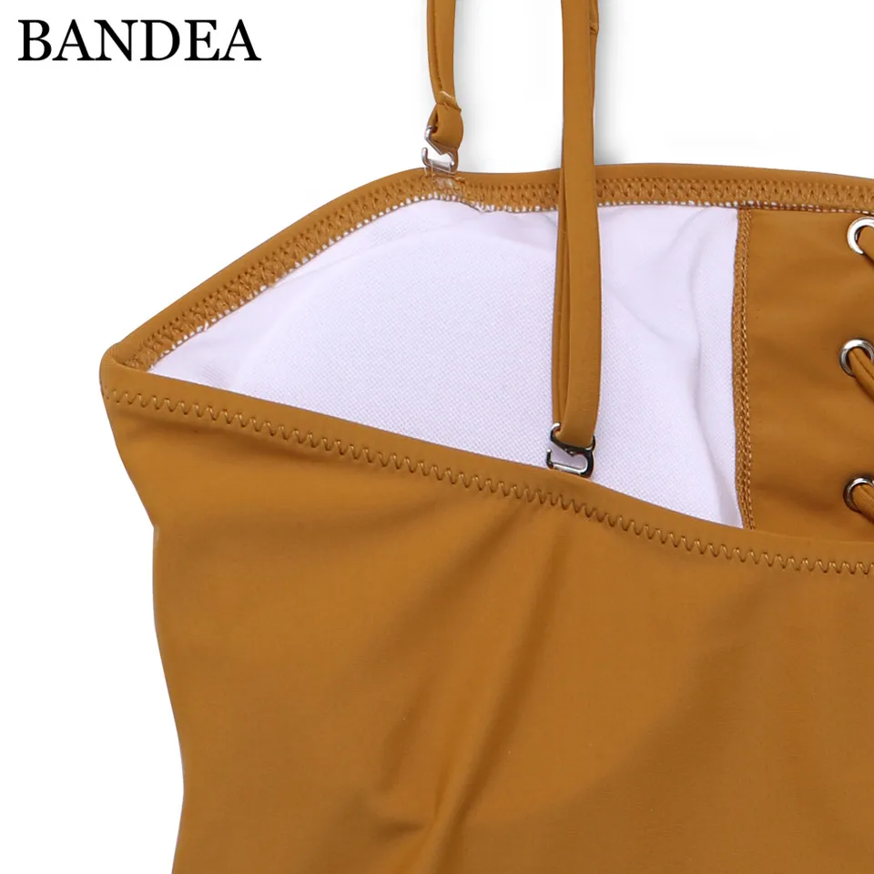 BANDEA one piece swimsuit sexy swimwear women 2017 monokini bandage bodysuit summer swmming suits beach bathing | Спорт и