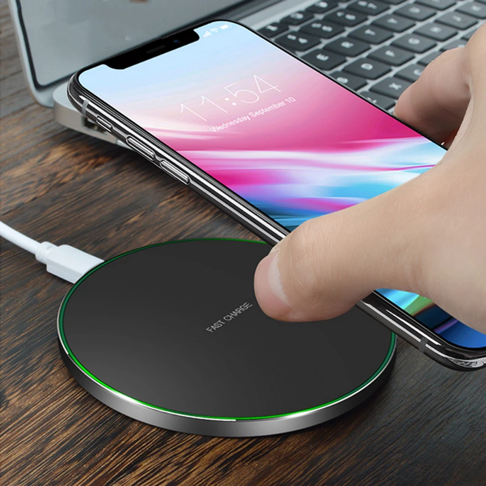 Быстрое беспроводное зарядное устройство Qi для iPhone X 8 быстрая Беспроводная