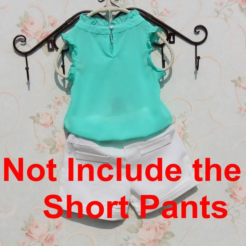 Модная однотонная летняя блузка для маленьких девочек-подростков Рубашки детей