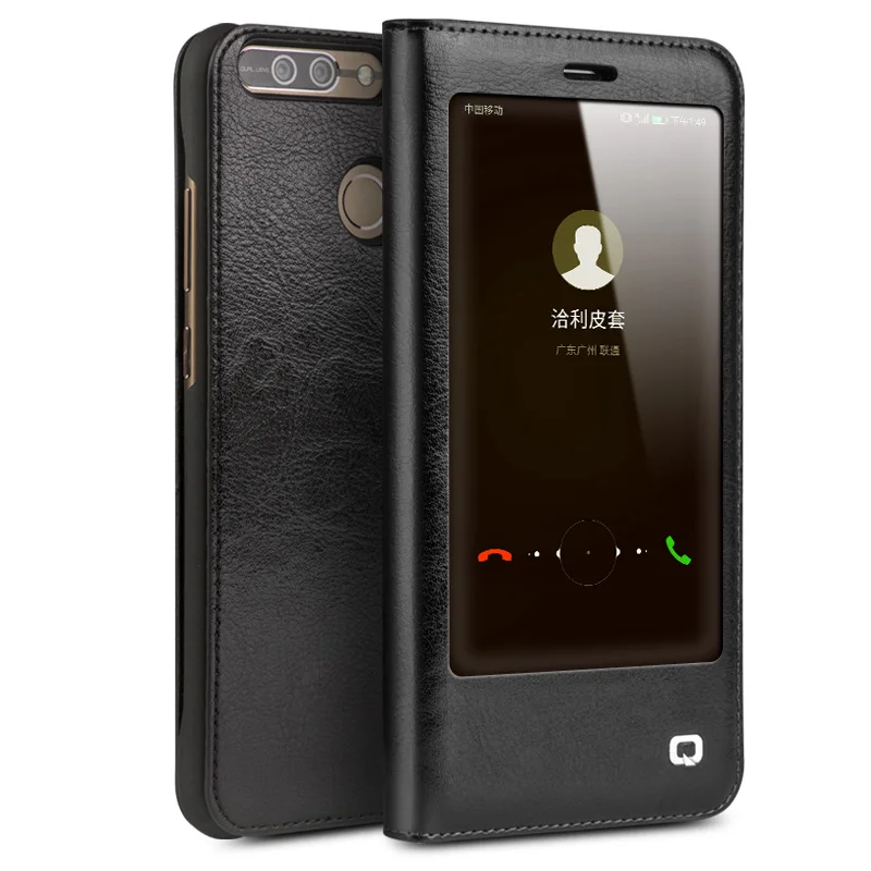 QIALINO чехол с функцией сна для Huawei honor v9 ручной работы Ультратонкий Роскошный флип
