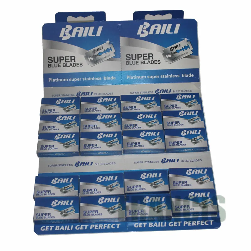 200 шт. безопасные лезвия для бритвы BaiLi с двойной кромкой ручная Бритва мужчин