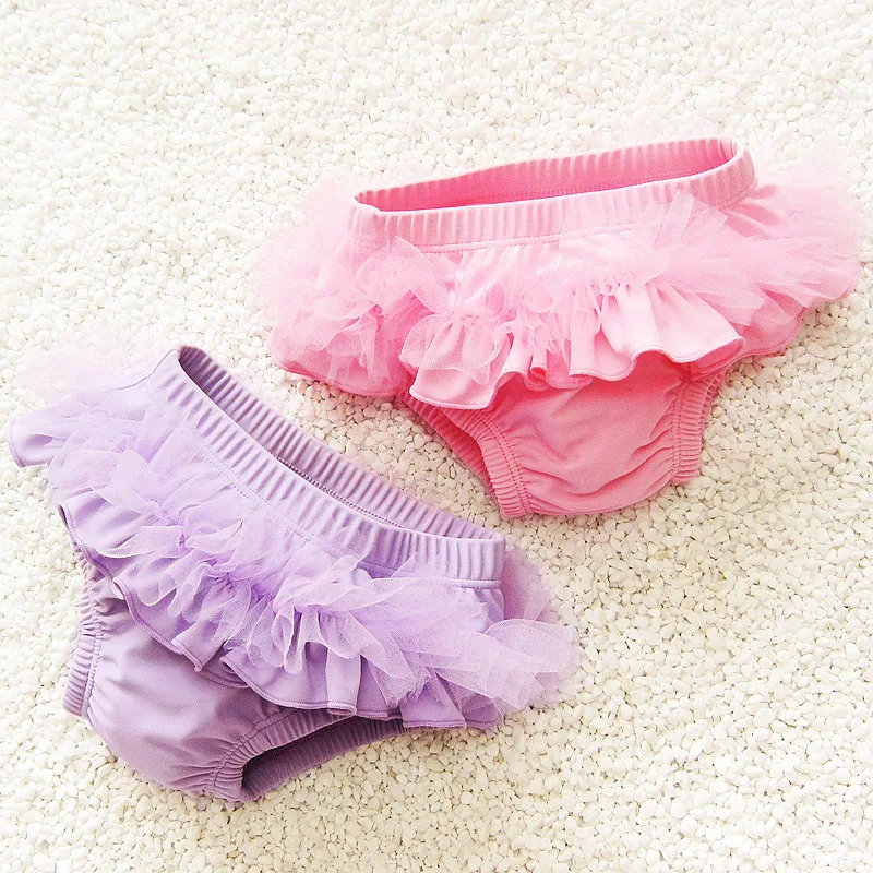 Купальный костюм для маленьких девочек купальный детские плавки с кружевными