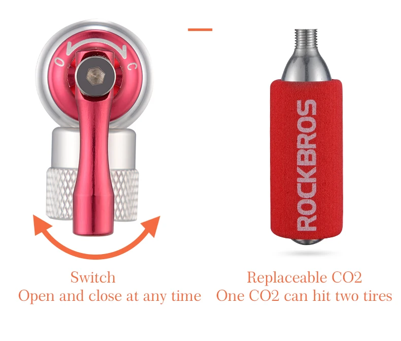 ROCKBROS мини велосипедный насос CO2 велосипедный насос изолированный рукав воздушный велосипедный насос для горной дороги велосипедный шар Mtb Аксессуары для велосипеда