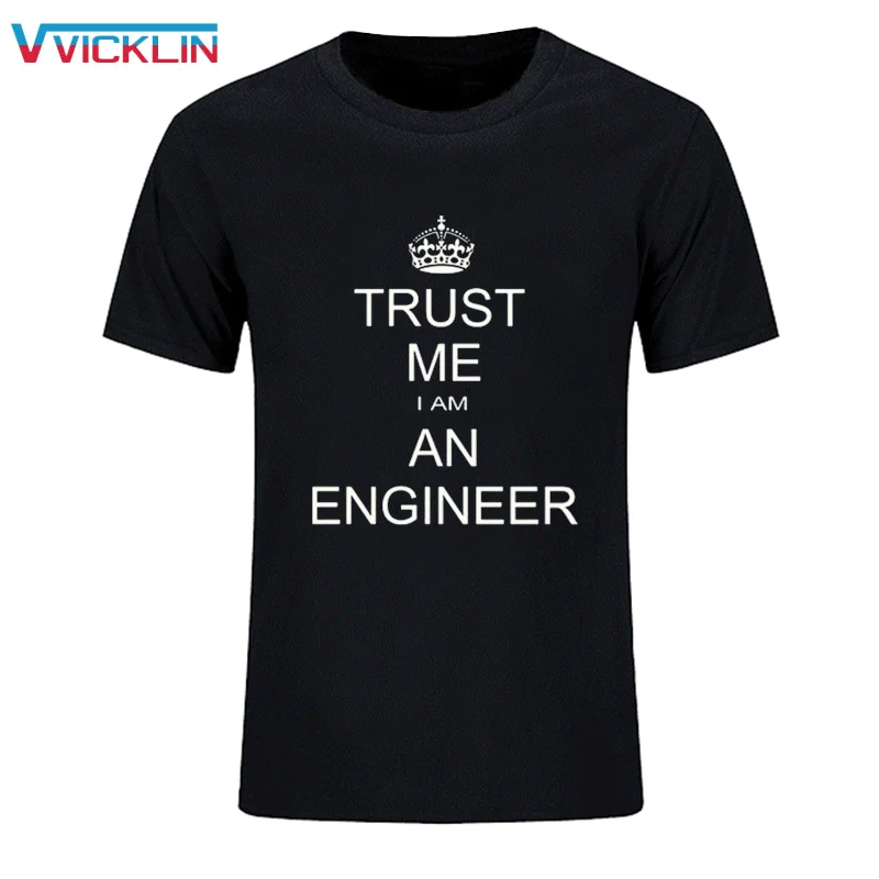 Летняя мужская футболка с надписью I Am An Trust Me Humor Engineer Хлопковая одежда для отдыха