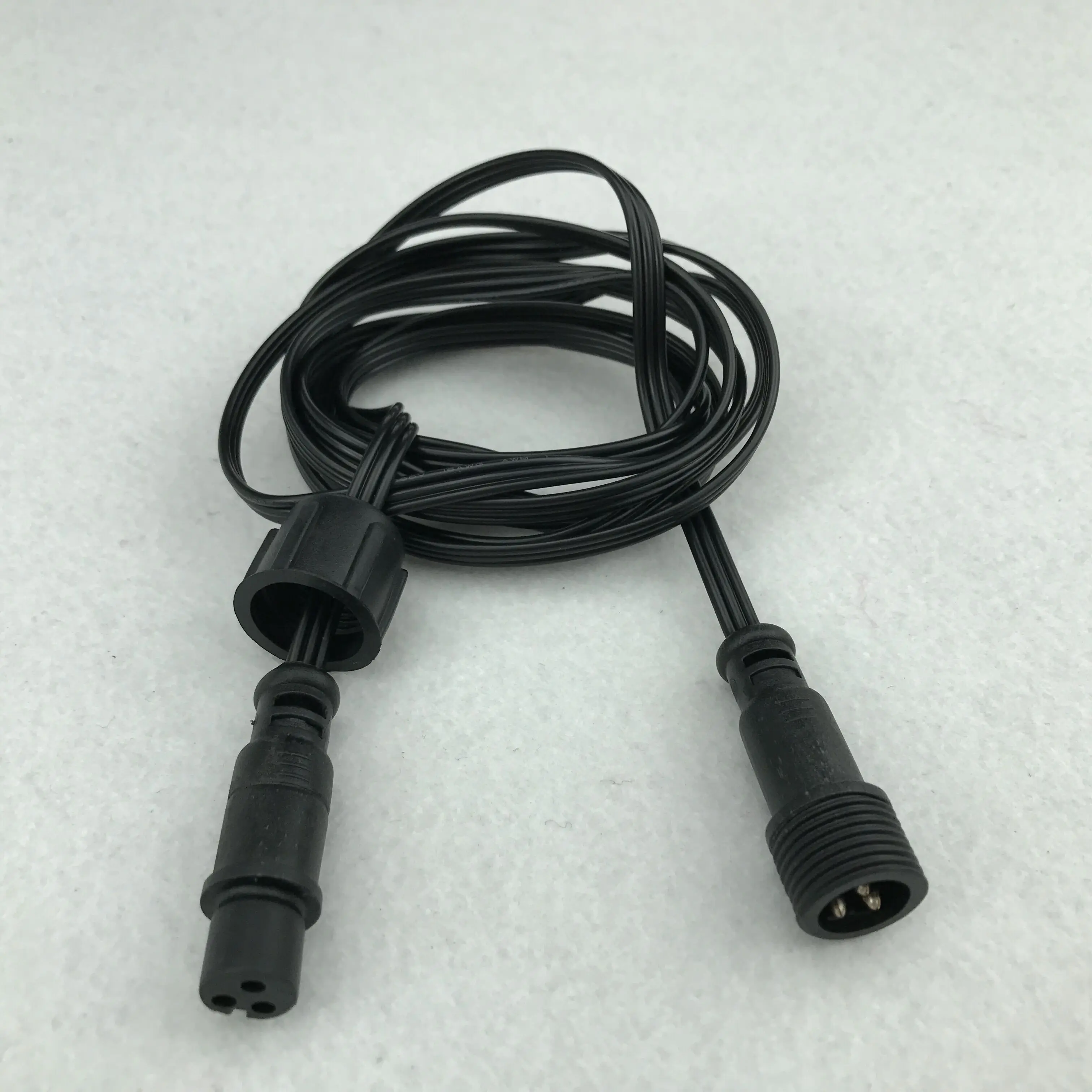 Черный плоский Удлинительный кабель xConnect 18AWG 3 ядра водонепроницаемый один конец
