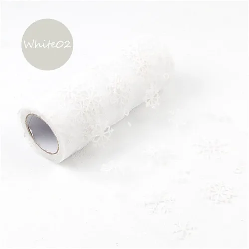 white02 Фатиновая юбка-пачка из мягкой ткани со снежинками, 15 см* 10 лет, подарок для самостоятельной сборки, вечерние платья на свадьбу, день рождения, Рождество - Цвет: white02