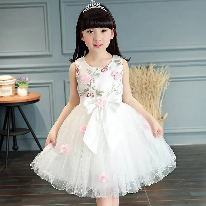 Летние платья из смеси хлопка для девочек новинка 2021 Корейская версия юбка