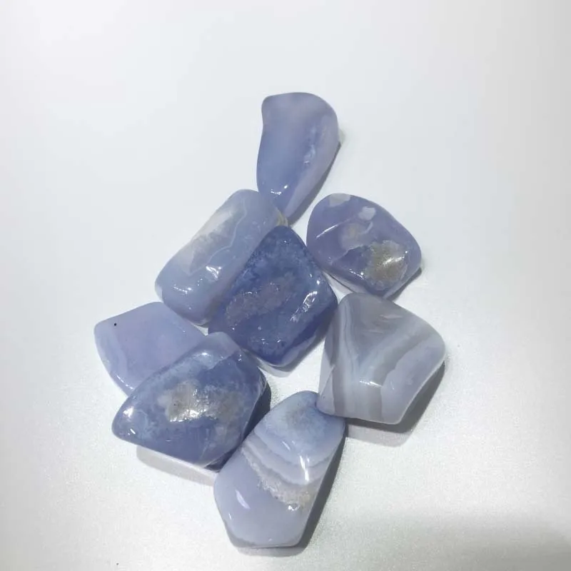 100 г большой кусок натурального высокополированного синего кружева агата в