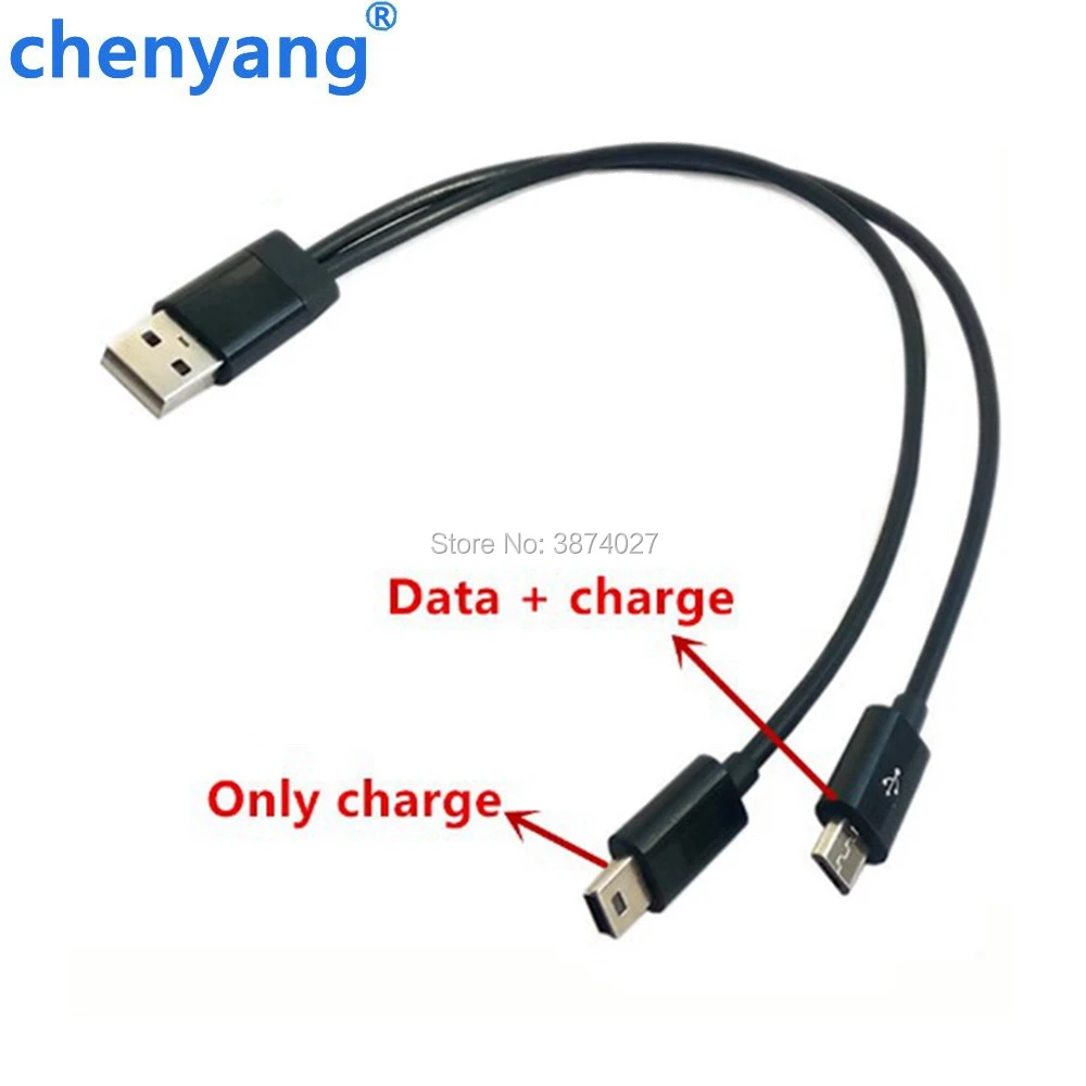 USB 2 в 1 кабель Mini usb и micro 0 Micro 5 контактный разъем Y для зарядки синхронизации данных