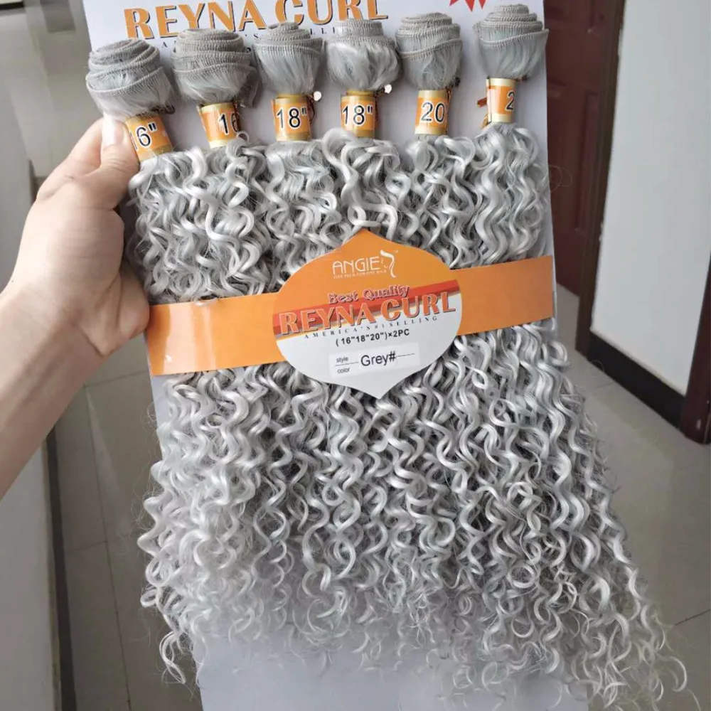 Kinky Curly Wave High Temperature Fiber Weave REYNA Synthetic Hair Bundles 6pcs/Lot hair Gram