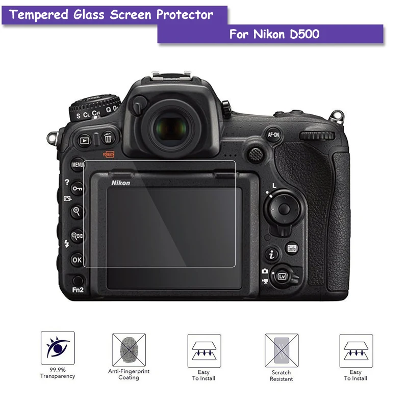 9H закаленное стекло Защита ЖК экрана Настоящее защитная пленка для камеры Nikon D500
