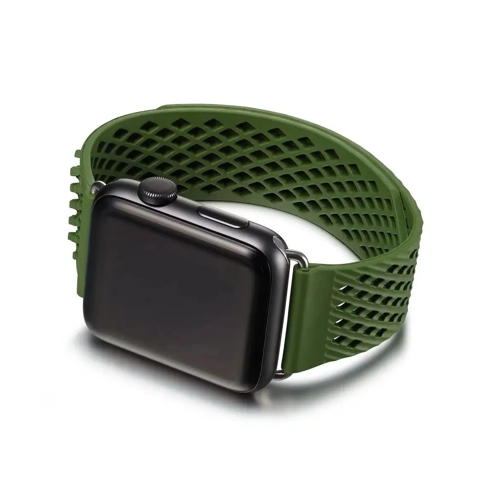 Для Apple Watch, версии 5/4 40 мм 44 без пряжки спортивный силиконовый ремешок петли прессованного Кнопка браслет для наручных часов iwatch серии 5/4/3, 38, 42 мм, версия
