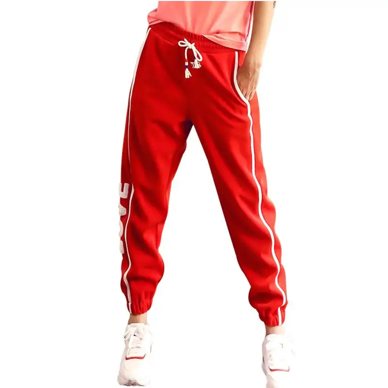 2020 Новое поступление весенние Лоскутные свободные штаны шаровары с буквенным