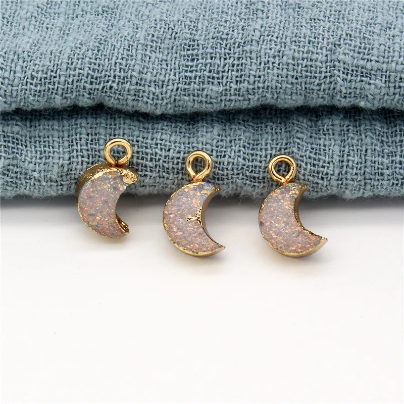 2 шт Луна Смола камень подвеска ожерелье амулеты для женщин браслет серьги основа