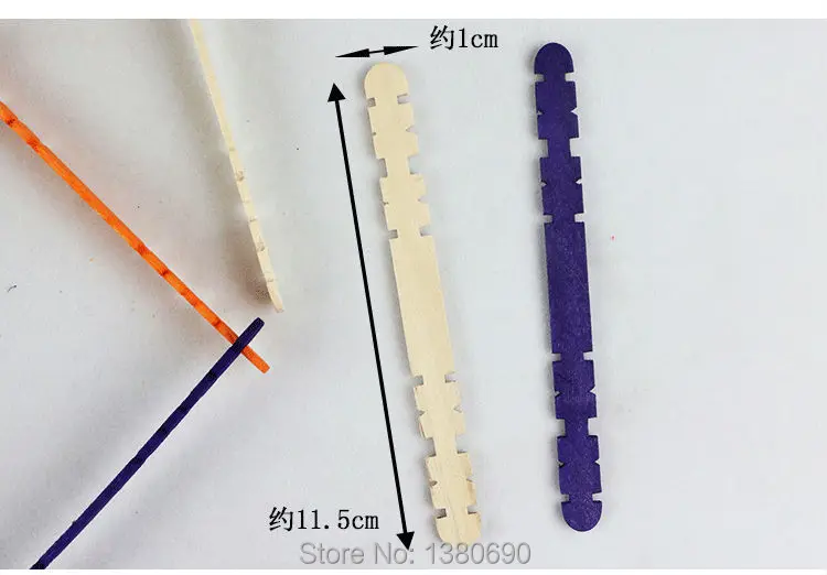 

New 50Pc/L Wooden Popsicle Stick Kids Hand Crafts Art Ice Cream Lolly Cake DIY Making Funny supplies