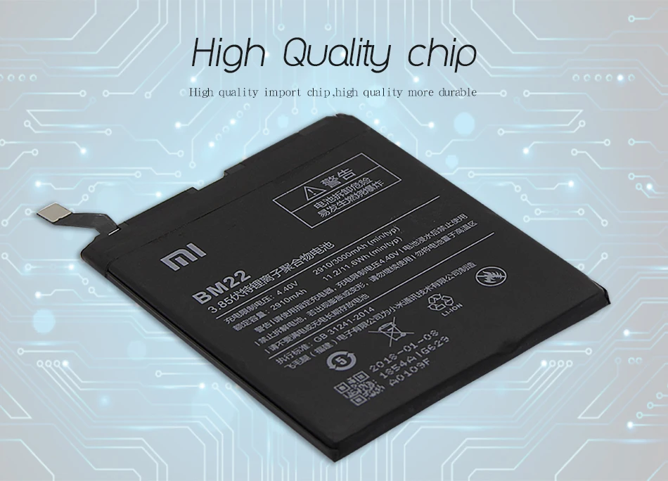 Аккумулятор для телефона Xiao mi BM22 для Xiaomi mi 5 mi 5 M5 3000 мАч, Высококачественная запасная батарея, розничная, посылка, бесплатные инструменты