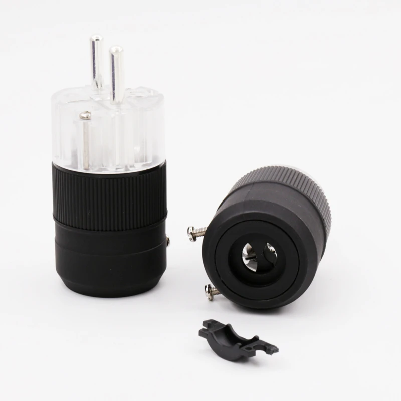 Одна пара штепсельных вилок Schuko с посеребренным разъемом IEC|iec female plug|female plugpower plug |