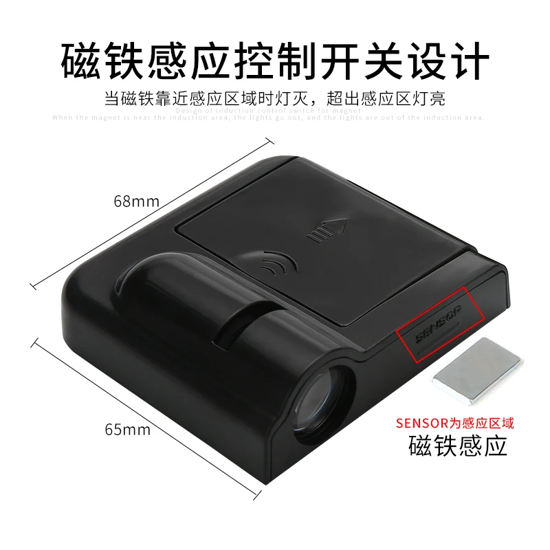 1 шт. беспроводной Автомобильный Дверной светодиодный лазерный проектор с