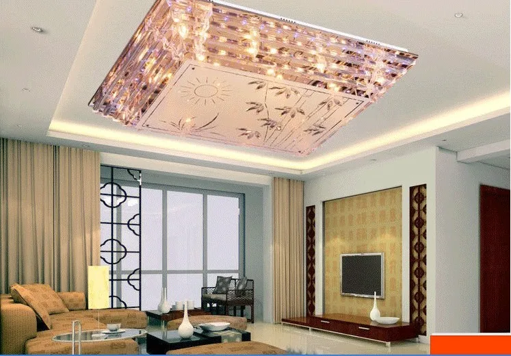 Special offer free shipping modern LED lamps bedroom living room rectangular crystal chandelier ceiling light meal |