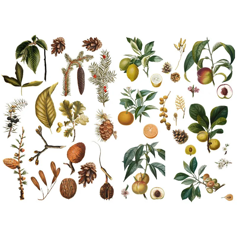 1 шт. винтажные листья цветы Precut Декор скрапбук пуля журнал канцелярские наклейки