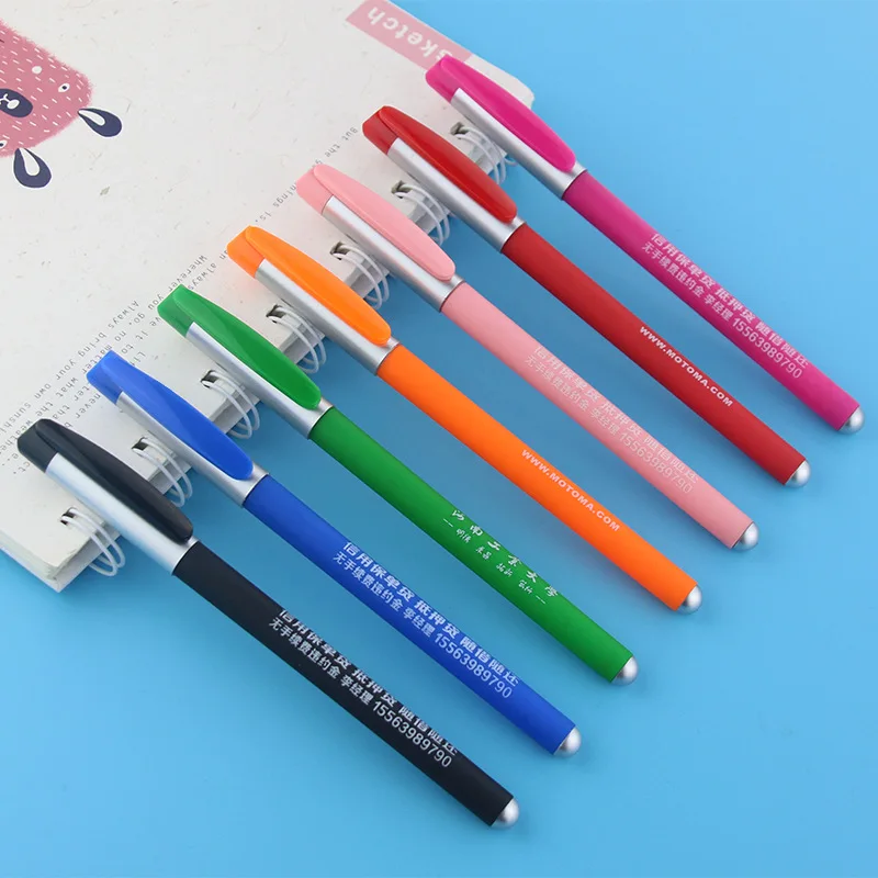 500pcs/set Rainbow Color Advertising Pen Can Be Customized LOGO Pen Promotional Custom Logo Pen Business Promotional Gift Pen
