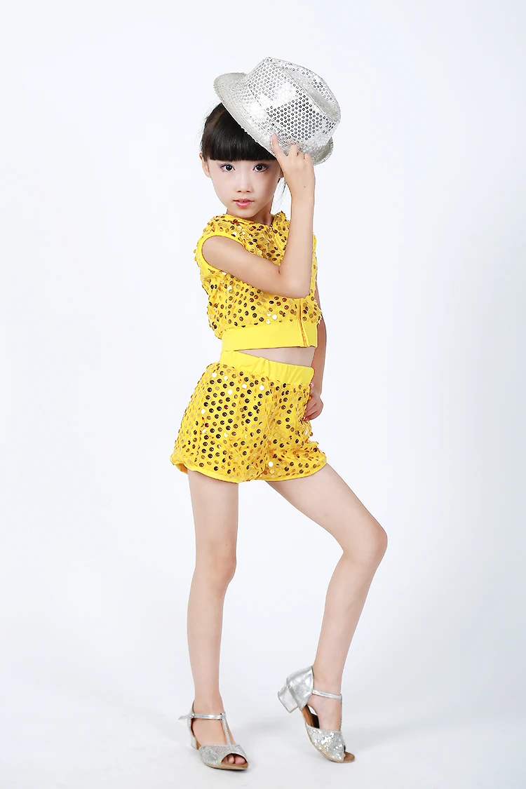 

Children Dance Costume Jazz Wear New Style Sequin hip-hop Dance Jazz Kids Dance Competitions Performance Stage Clothing