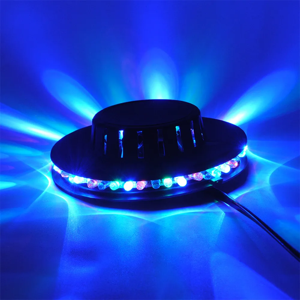 48 Светодиодный s RGB авто изменение цвета вращающаяся барная лампа UFO 8 Вт